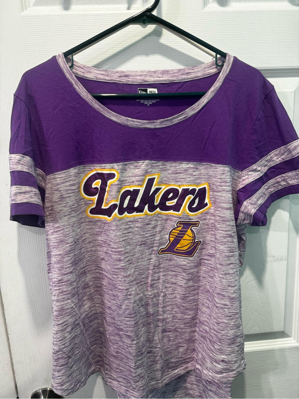 Purple Lakers Crewneck Tee